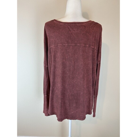 Chalet et Cici Acid Wash Hemp Tunic Top Size Small Lagenlook Artsy Purple - Picture 3 of 6